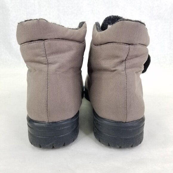 Toe Warmers Canada Active Boots Women's Sz 11 Lined Ankle Hook Loop Taupe Winter - Picture 5 of 16